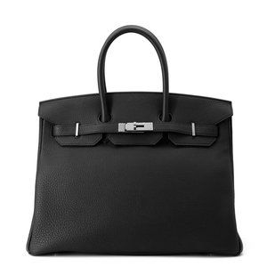 Hermes Birkin 35 Black Togo W Stamp HERMES Handbag